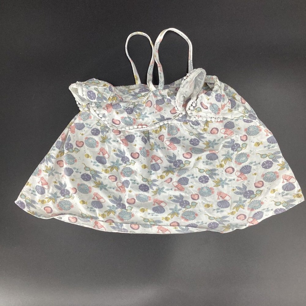 Tommy Bahama 5T Toddler Baby Halter Top Party See Shells Tea Ruffle Top Cotton